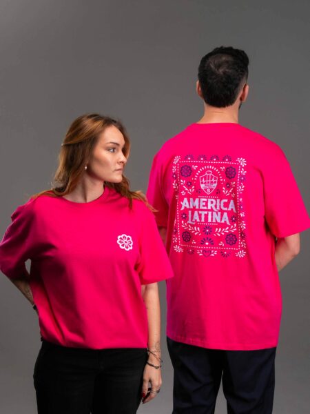 T-SHIRT OVERSIZED - AMERICA LATINA ROSE