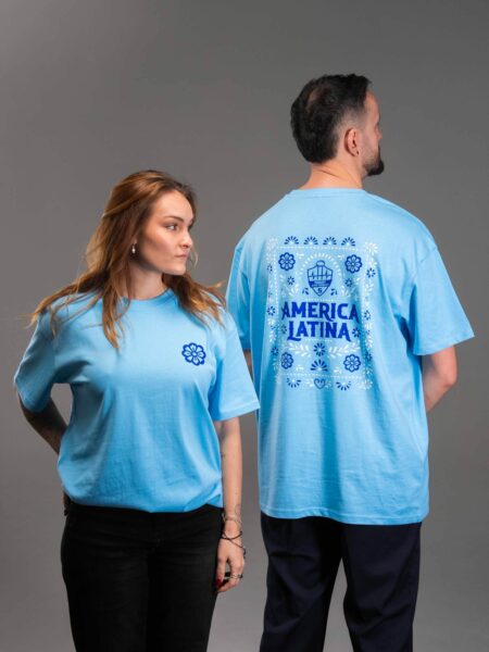 T-SHIRT OVERSIZED - AMERICA LATINA BLEU